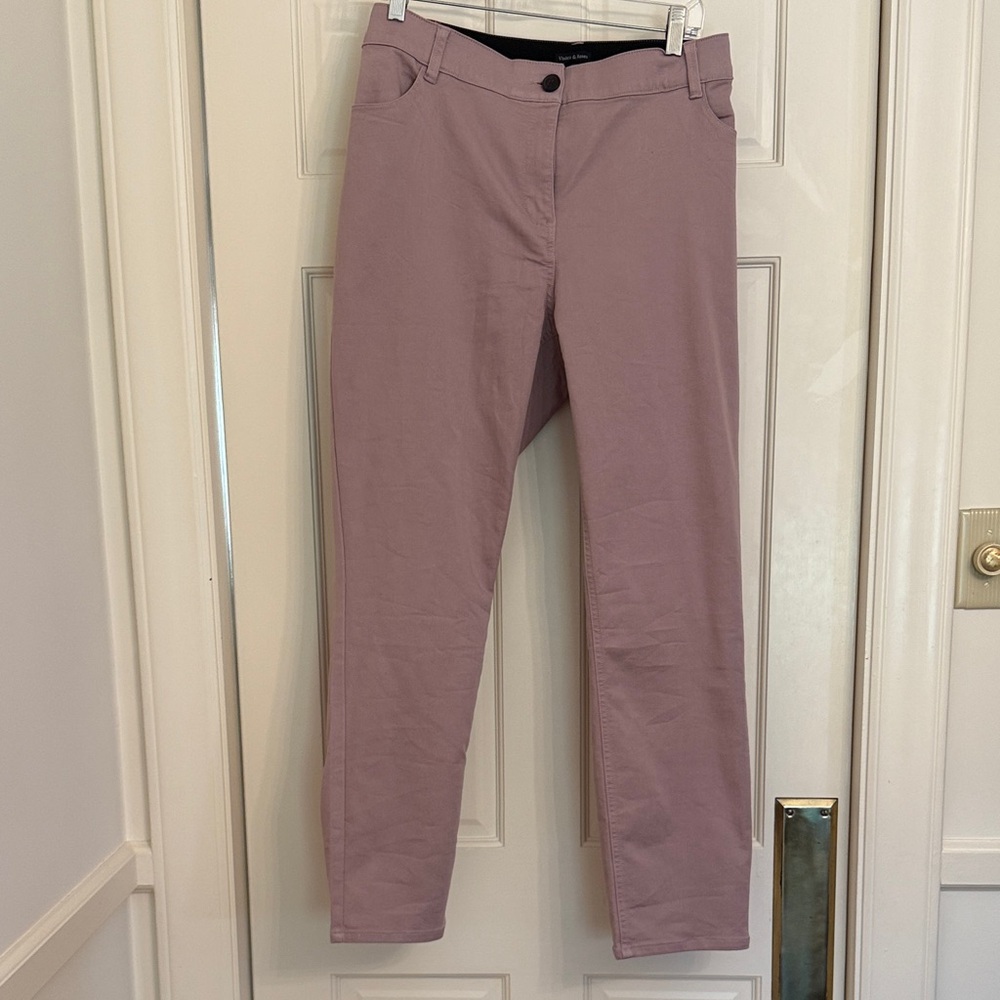 Women's Mauve Mid-Rise Skinny Pants
